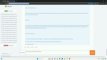build a photo restoration app with python