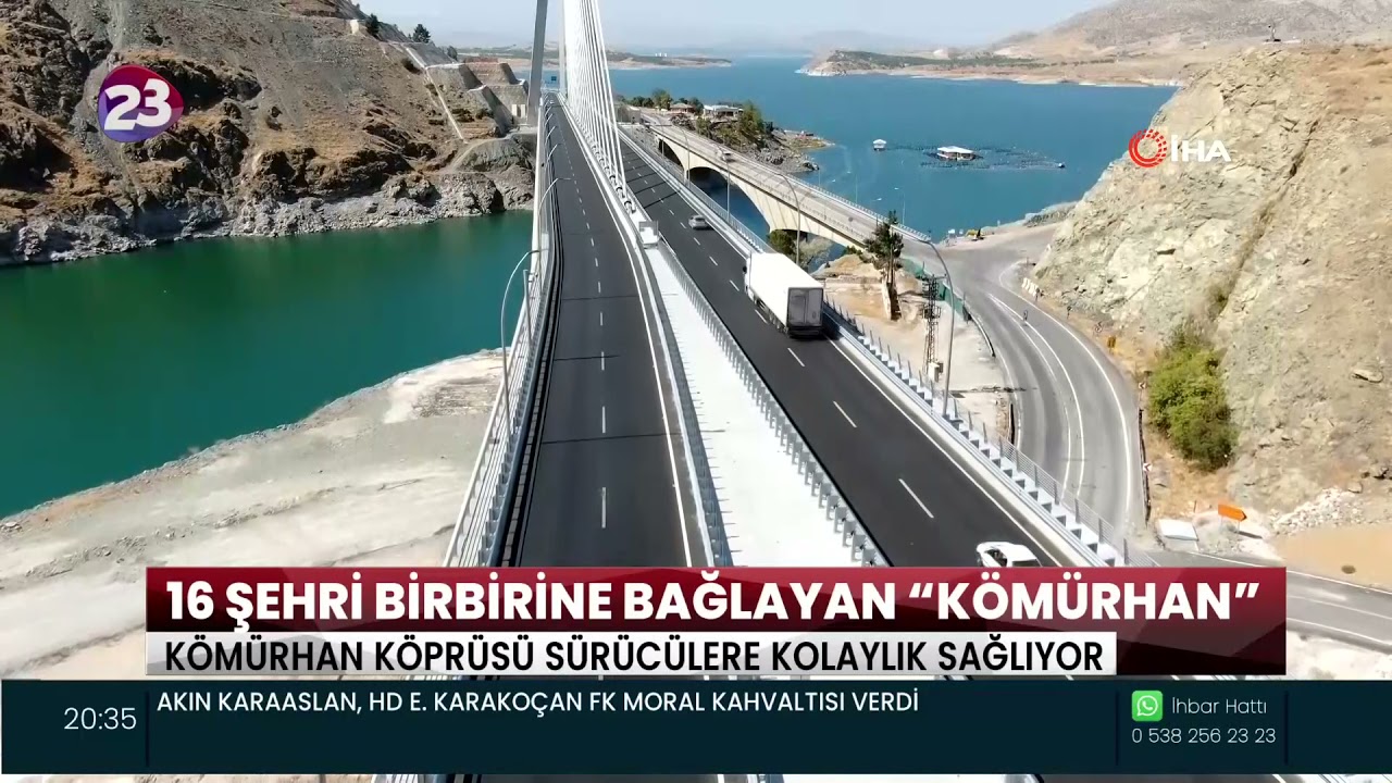 16 ŞEHRİ BİRBİRİNE BAĞLAYAN KÖMÜRHAN KÖPRÜSÜ SÜRÜCÜLERE KOLAYLIK SAĞLIYOR