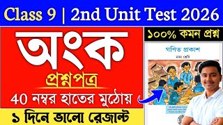 Class 9 Math 2nd Unit Test Suggestion 2026 | class 9 2nd summative math suggestion 2026