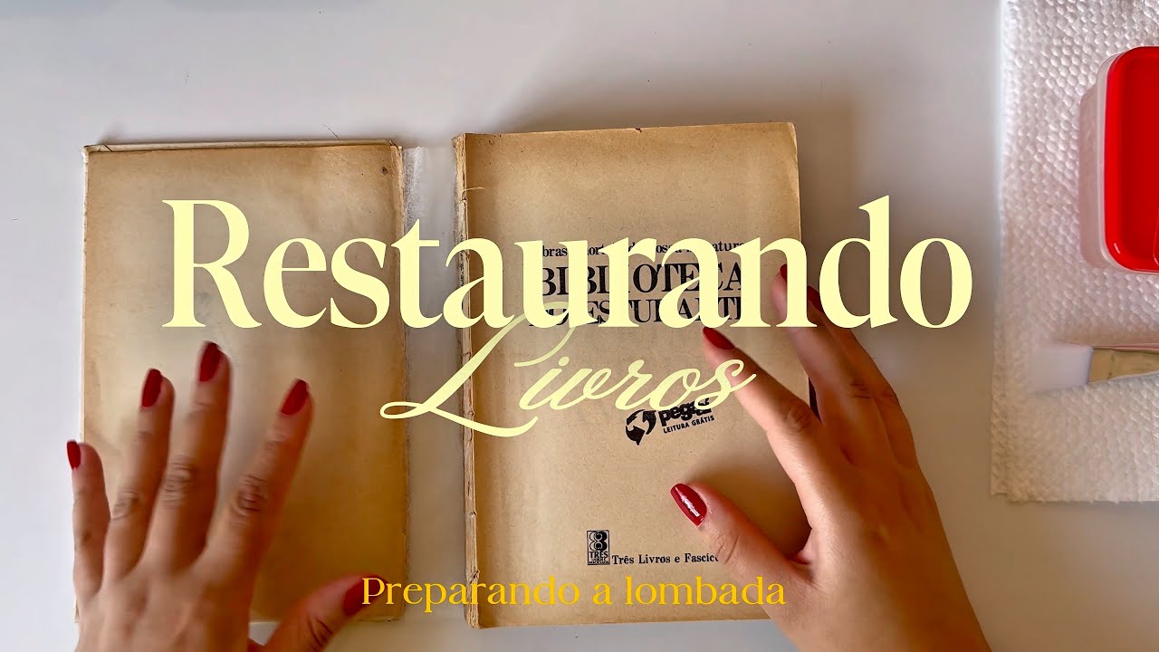 Restaurando a lombada do livro 