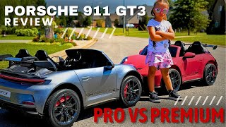 Porsche 911 Gt3 Two-Seat Ride-On Car For Kids Pro Vs Premium Full Review & Test Drive