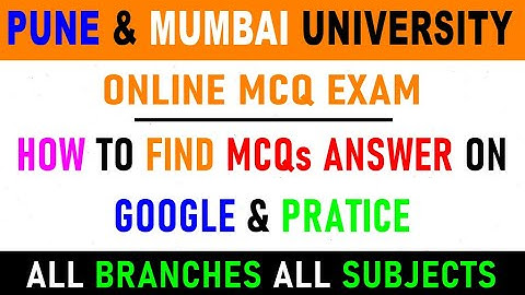 SPPU | MU | How to find MCQs Answer on Google | University Exam Online MCQ 2021-22