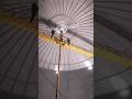 Have you ever seen how internal anti-corrosion work is carried out inside a giant cylindrical