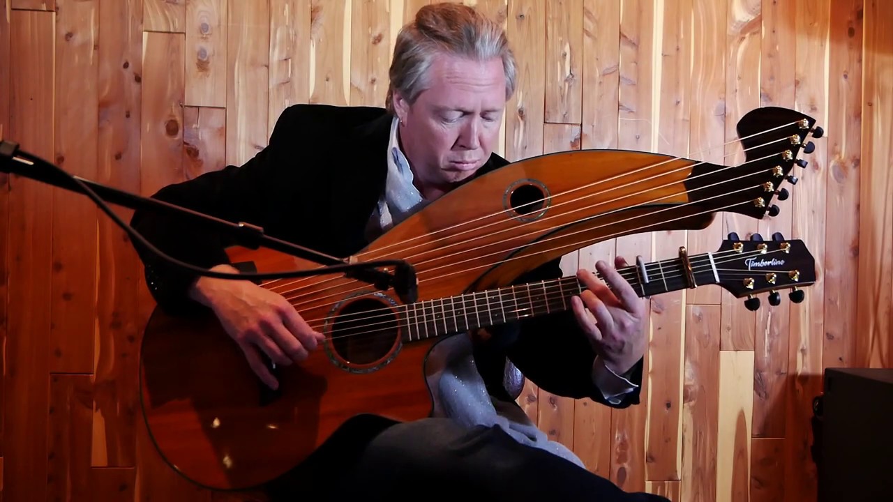 Timberline T30 harp guitar, camera recording test YouTube
