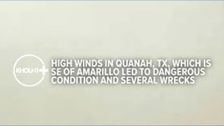High winds lead to wrecks in North Texas