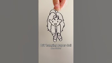 hanging paper doll tutorial #art #artist #diy