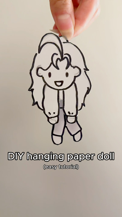 hanging paper doll tutorial #art #artist #diy