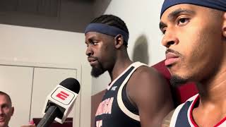 Gonzaga’s Graham Ike and Adam Miller post Santa Clara 