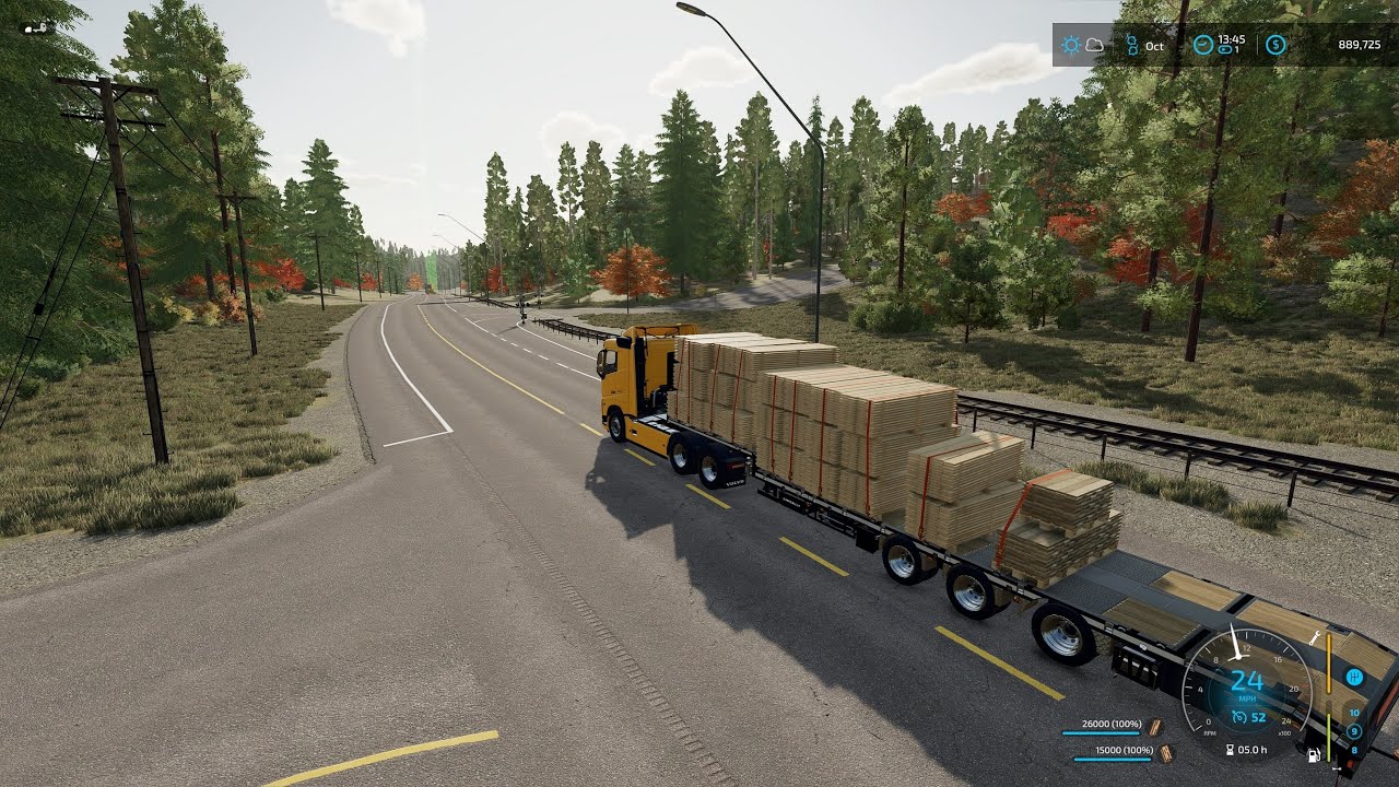 FS 22 * Silverrun 18 (Forestry & Arable) * Planks, Staircase Railing ...