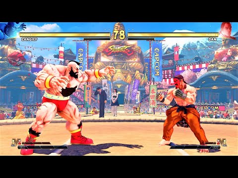 Zangief vs Dan Hibiki (Hardest AI) - Street Fighter V