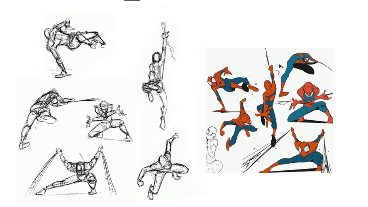 Spider Man Drawing Poses