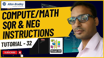 Allen Bradley PLC Training 32 - Sqaure Root (SQR) and Negate (NEG) Instructions in RSLogix 500