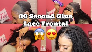 All GLUE no THREAD | Lace Frontal Quick Weave | Start to Finish | Klaiyi Hair