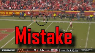 Kick Return Error pins team inside their own 5 | Kansas City Chiefs Vs Washington Commanders