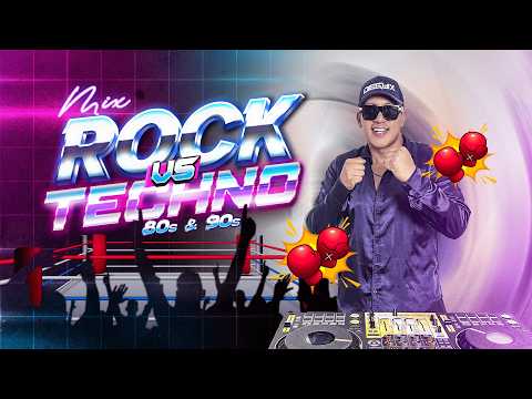 ROCK VS TECHNO🎸🥊🪩|| MIX ÉPICO HITS - 80'S 90'S 🚀(Soda Stereo, Ice Mc, Bon Jovi, Scatman, y más) 😎