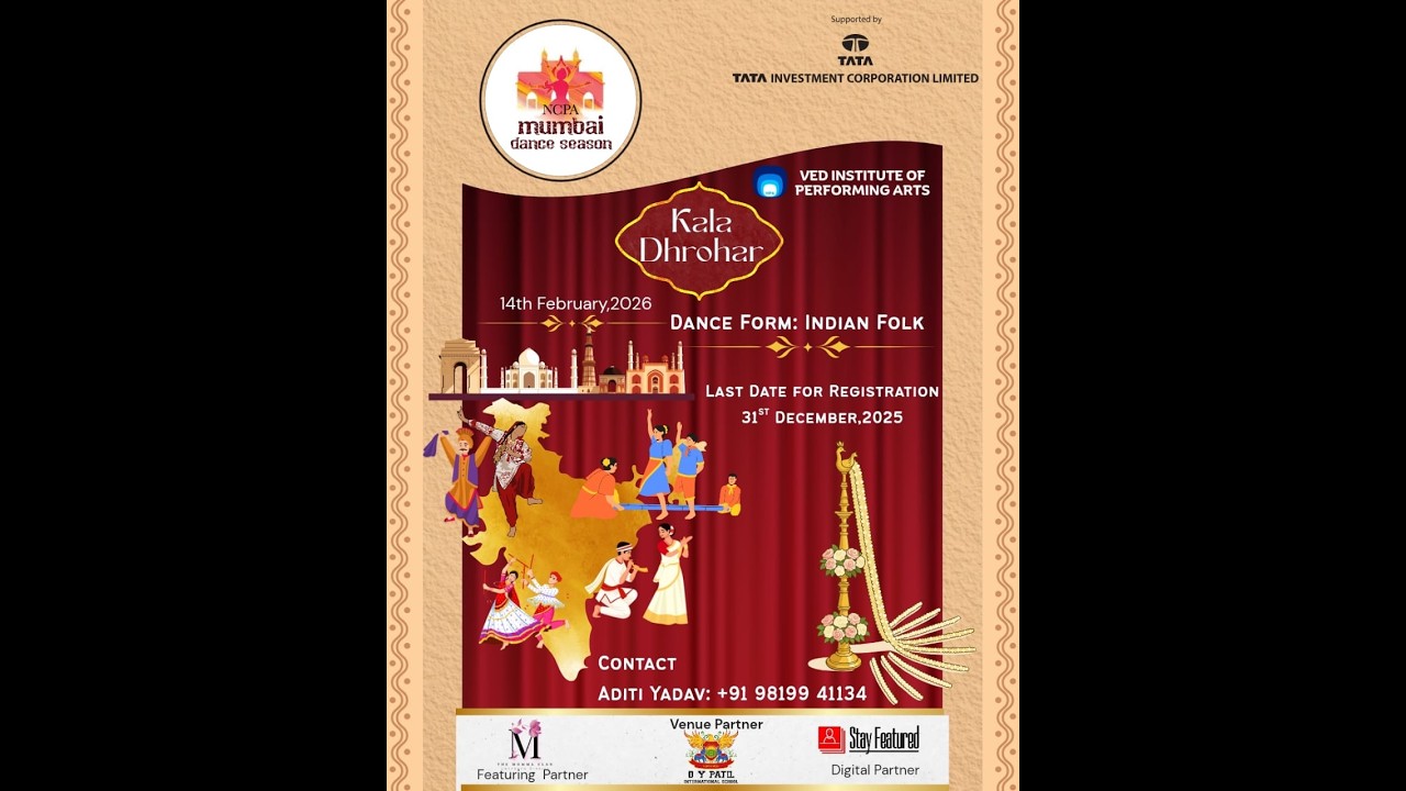 NCPA Dance Season Kala Dharohar presented by Ved Institute of Performing Arts (VIPA)14 February 2026