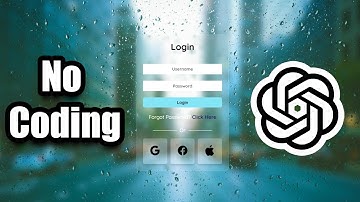 Create a Glassmorphism Login Form with AI | ChatGPT
