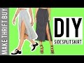 DIY Side Split Jersey Skirt | Make Thrift Buy #54