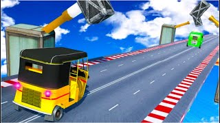 Tuk Tuk Rickshaw Driving Impossible Track Stunts || Gameplay Legend screenshot 2