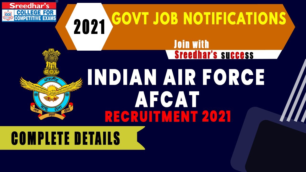 INDIAN AIRFORCE RECRUITMENT 2021-22 | AFCAT | LATEST JOB NOTIFICATIONS IN TELUGU