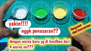 hasil warna dari campuran putih,hijau,kuning dan merah