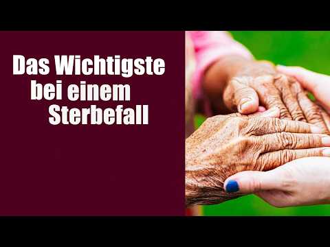 Das Wichtigste bei einem Sterbefall