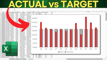 How to Make a Actual vs Target Chart in Excel | SumIF Function | From Dataset to the Chart