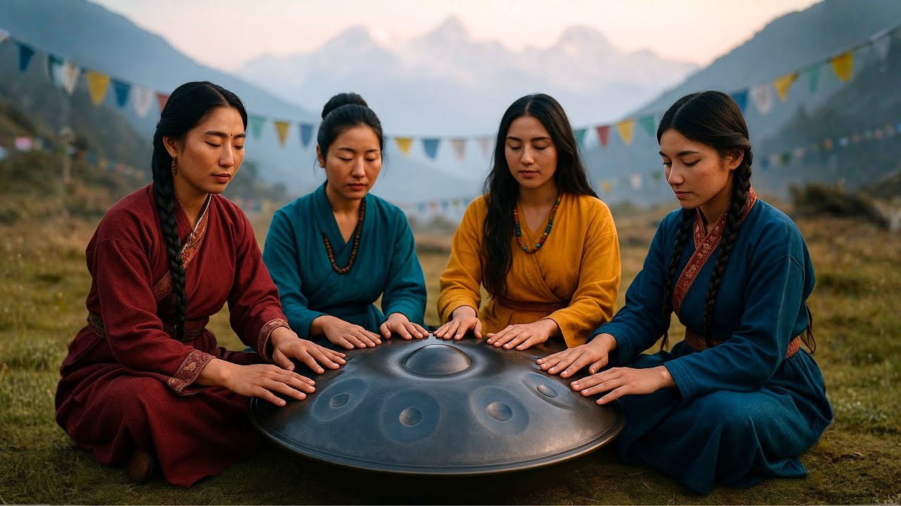 Tibetan Spiritual Awakening Meditation (1111 Hz) | 1 Hour Healing Handpan Music | Tibetan Handpan