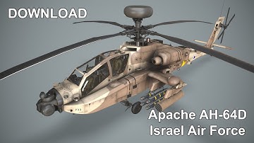 Apache Ah 64D Israel Air Force 3D Model