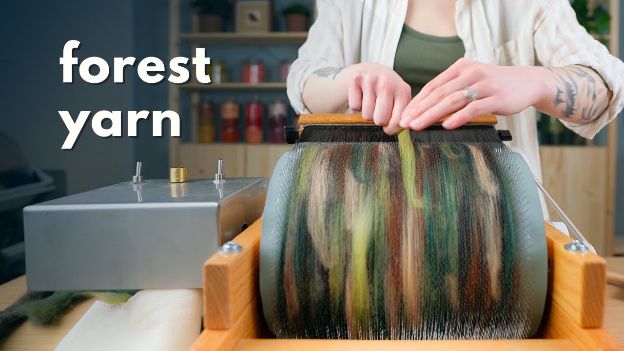 Making Forest Yarn (Carding & Spinning)