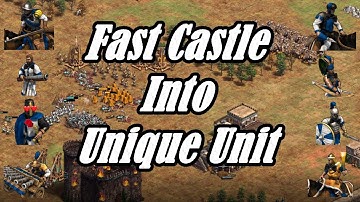 Fast Castle Into Unique Unit || Build Order Guide