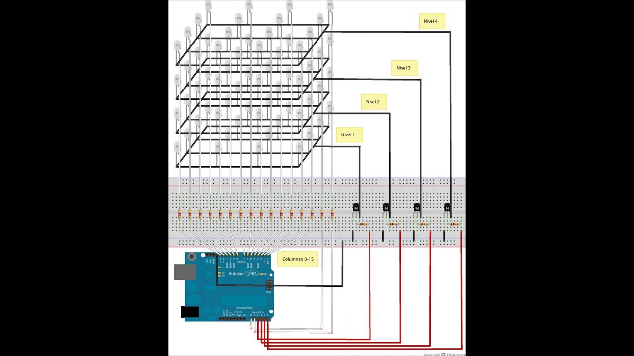 Led cube 4×4×4 Arduino uno rev3 YouTube