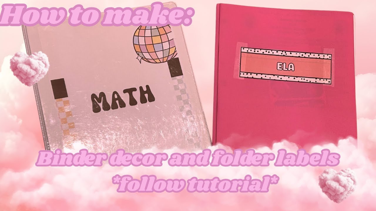 How to make binder decorations and folder labels *follow tutorial*|𝓟𝓻𝓮𝓹𝓹𝔂𝓢𝓽𝓪𝓻𝓐𝓻𝓽*★°*:.