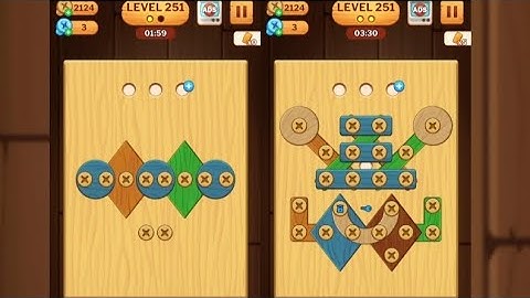 Screw Puzzle: Wood Nut & Bolt - Level 251