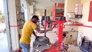 MRF Tyre Changer Machine India ( HINDI ) | Tyre Changer machine kaise kaam karta hai | Tyre fitment