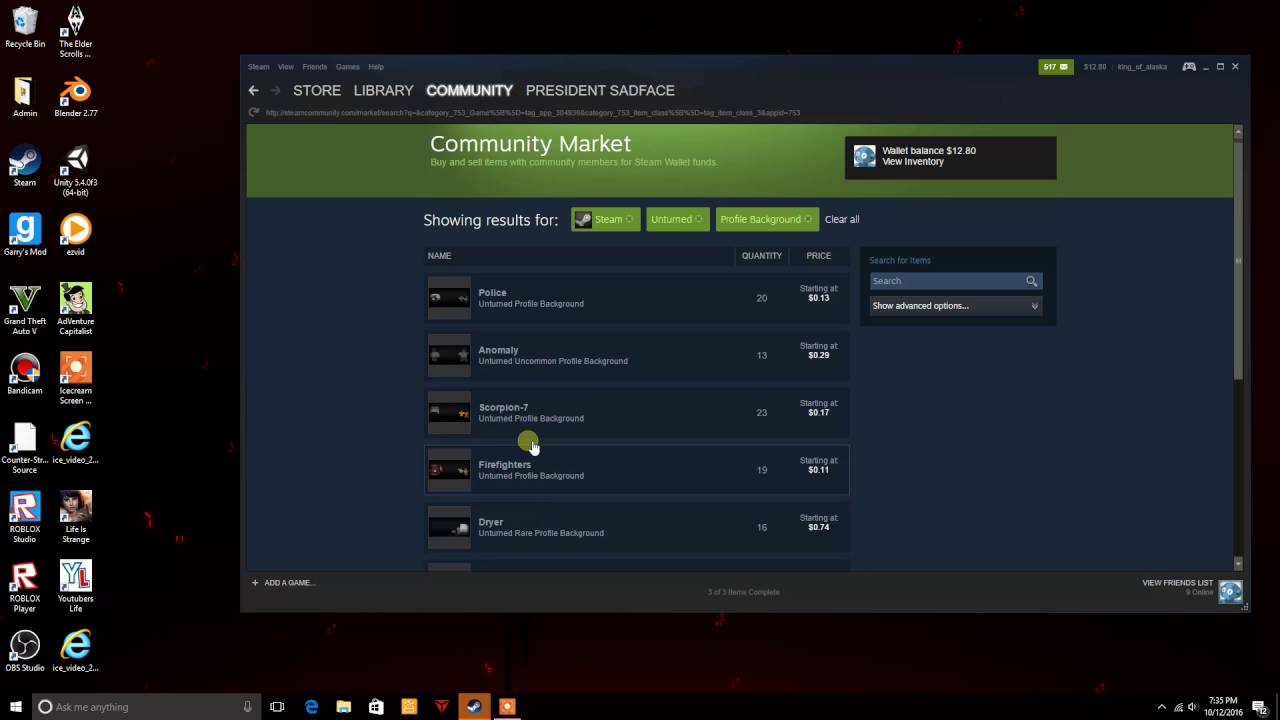 How to get a steam profile background picture - YouTube