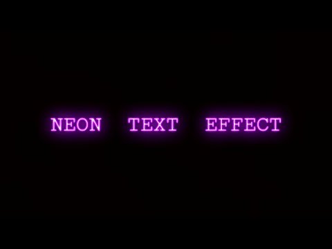 NEON TEXT EFFECT