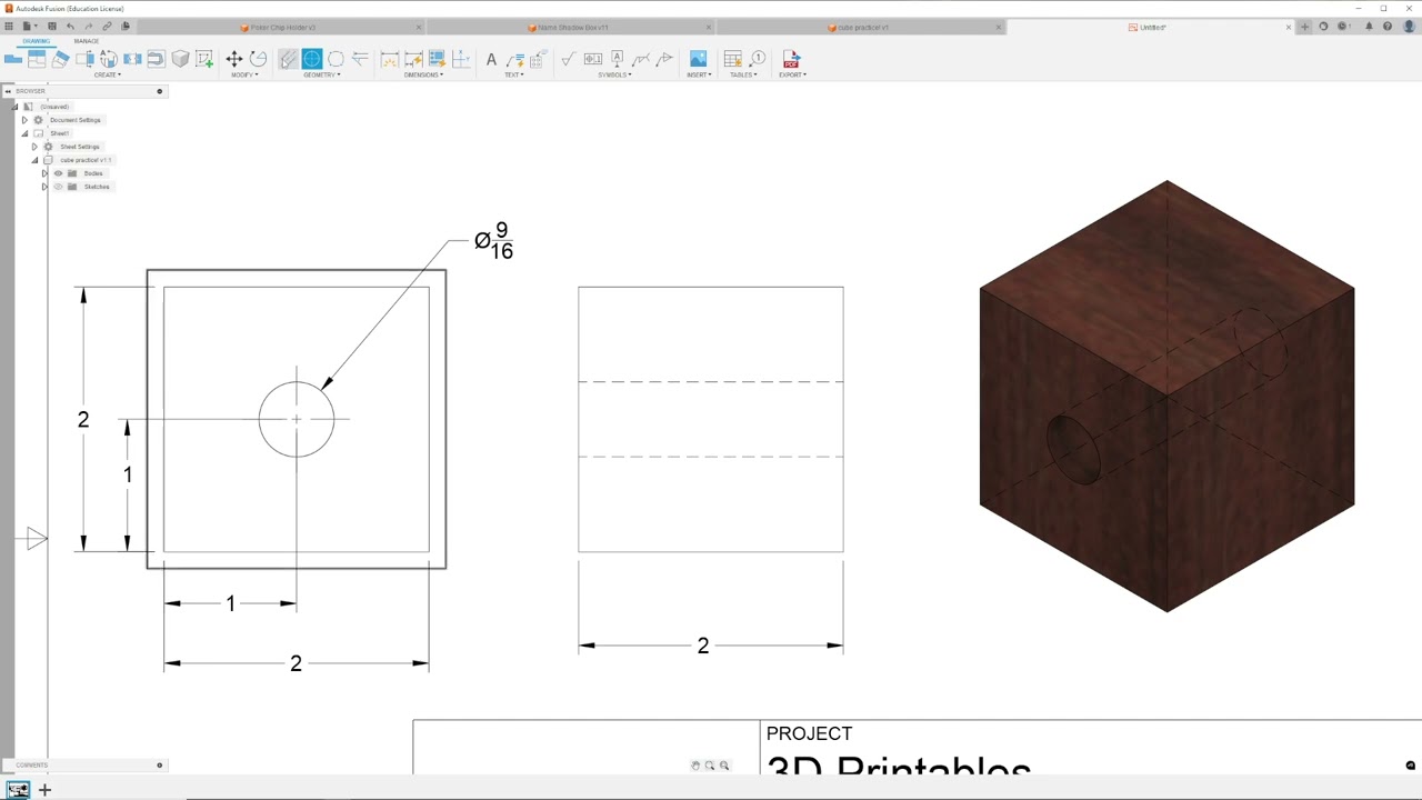 Creating Dimensioned Drawings in Fusion 360