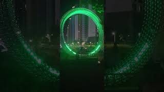 Circle Lighting On Gumdan New City In Incheon, South Korea.