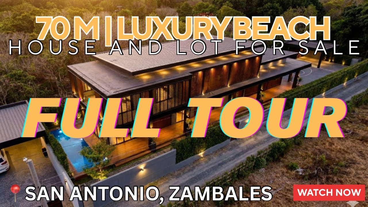 FULL TOUR: 70M LUXURY REST HOUSE FOR SALE in Zambales 🌴 Fully Furnished w/ Pool, Gym & Half Court