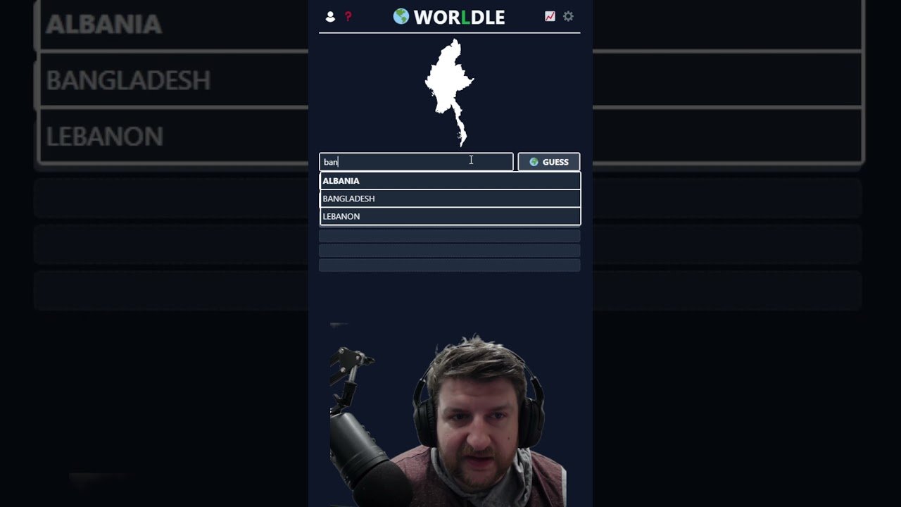 Guessing The Country Everyday in Worldle