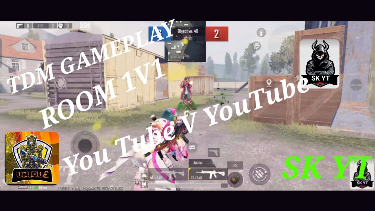 BGMI GAMEPLAY TDM ROOM 1V1 | V M416 - YouTube