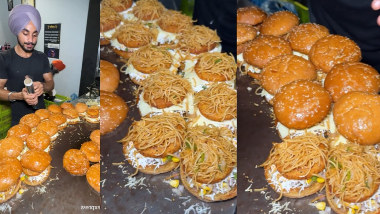 Speedy Singh ka Spl AK47 Burger😍| Ludhiana’s Viral Noodles Burger just ₹40/- | Indian Street Food