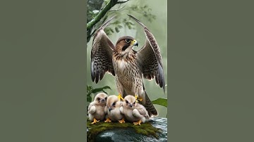 Khoảnh Khắc Cảm Động: Chim Cắt Mẹ Bảo Vệ Con Trong Cơn Mưa | #Shorts