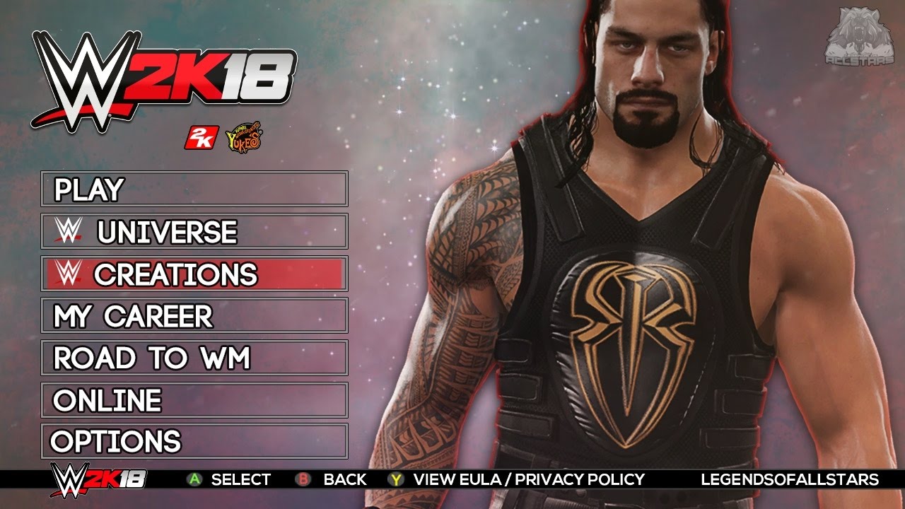 WWE 2K18 MAIN MENU & GAME MODES | PS3/XB360 | Concept/Notion - YouTube