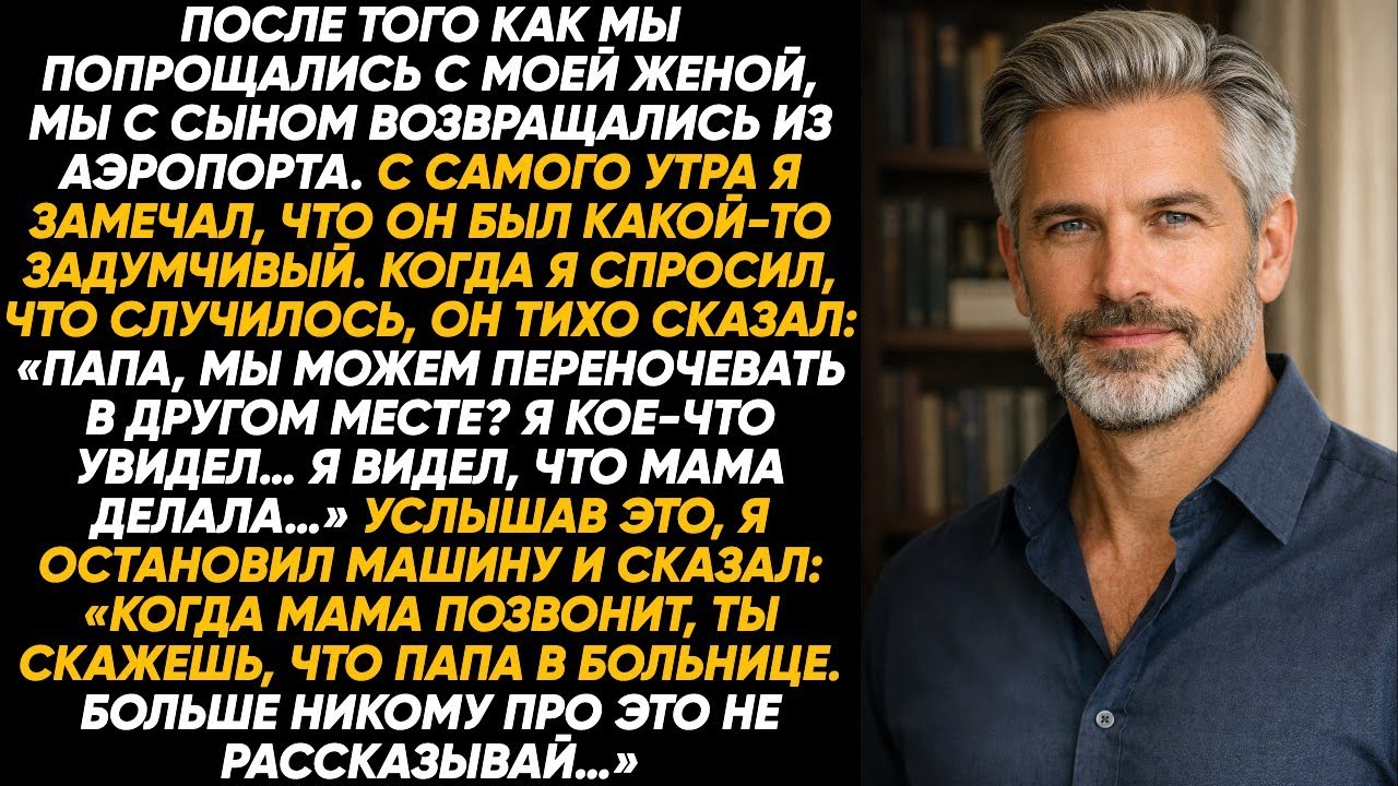 После проводов жены мы с сыном возвращались из аэропорта,с самого утра я замечал, что он странно тих