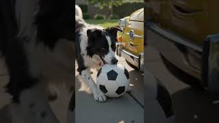 Dog #playing with football #funny dog
