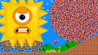 Mega Mario Ball vs the Giant Mega Numberblocks 1 Gold Calamity | Game Animation
