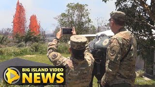 Lava Fountains Engulf Streets In Leilani Estates (May 23, 2018)