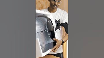 Best Way to Hang Monitor to a Gas Spring Monitor Arm #shorts #monitorarm